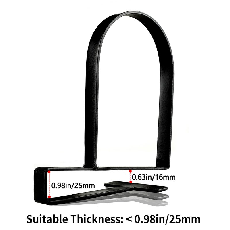YANGSHUO Clamped Bookends for Shelves: Heavy-Duty Book Ends Book Shelf Holders - Non-Skid Bookends Stoppers Supports for Office Study Room - Image 3